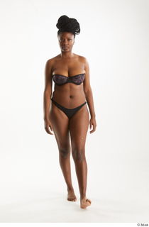 Dina Moses  1 front view underwear walking whole body…